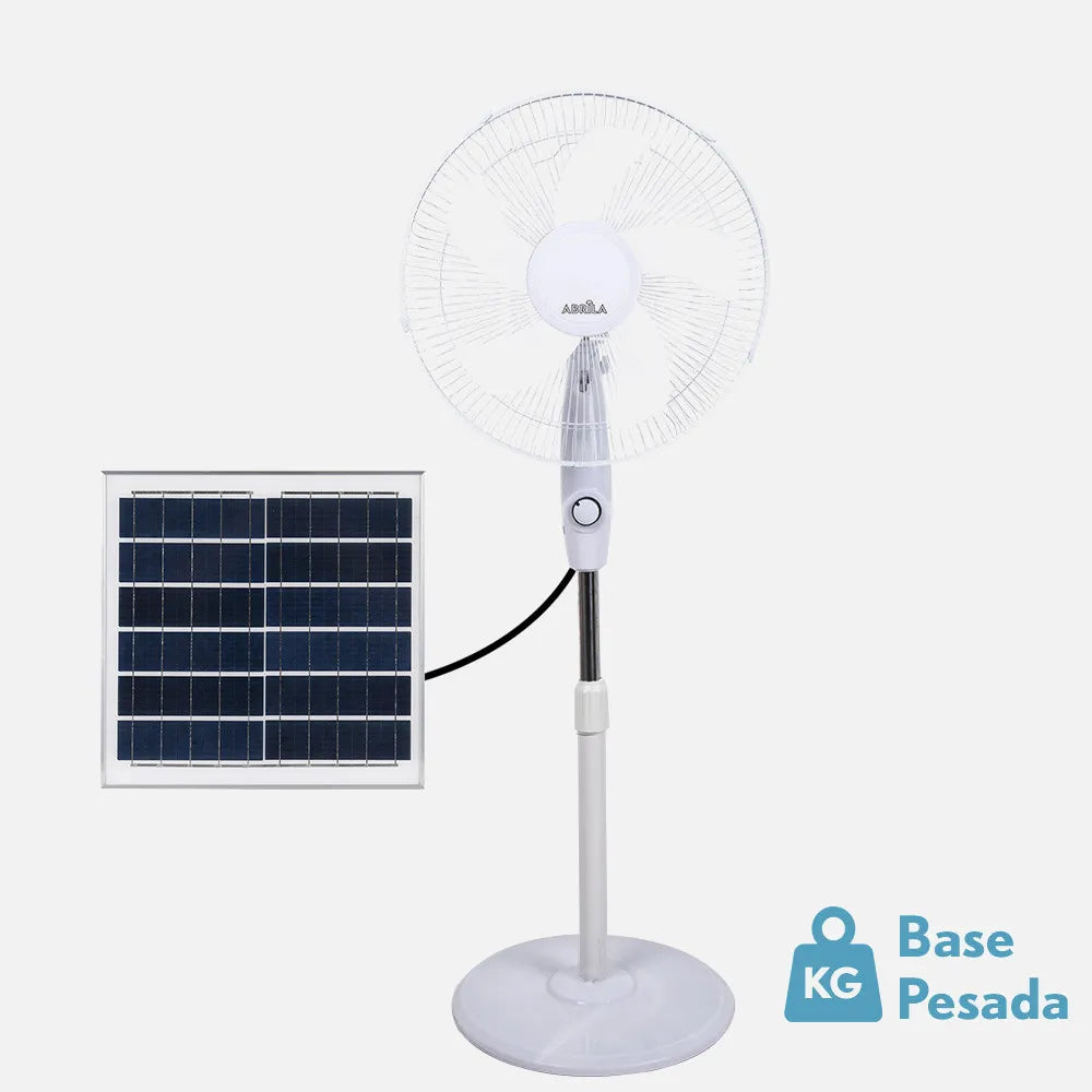 Ventilador de pie solar Frontera 20 W de FABRILAMP en color blanco – vista de detalle