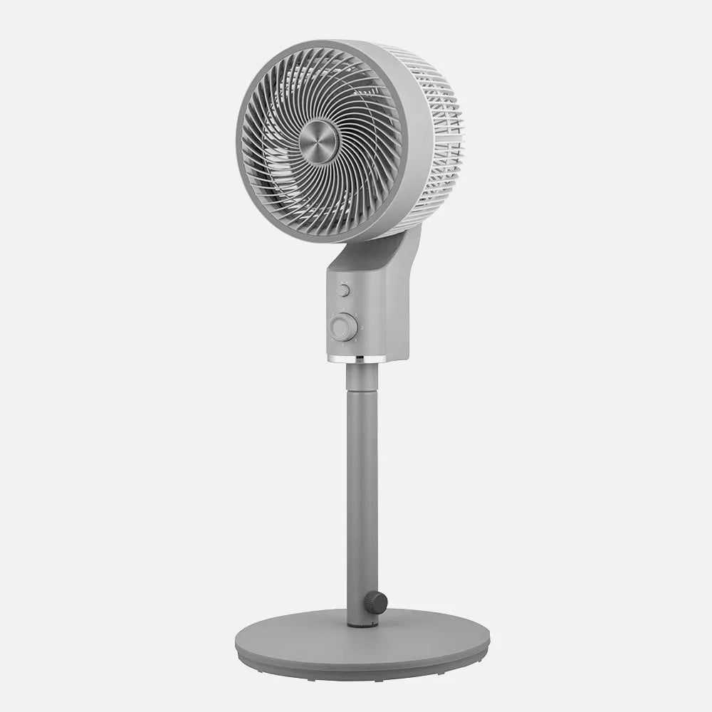 Ventilador de pie Tálamo 50 W de FABRILAMP en color gris/cromo – vista de detalle