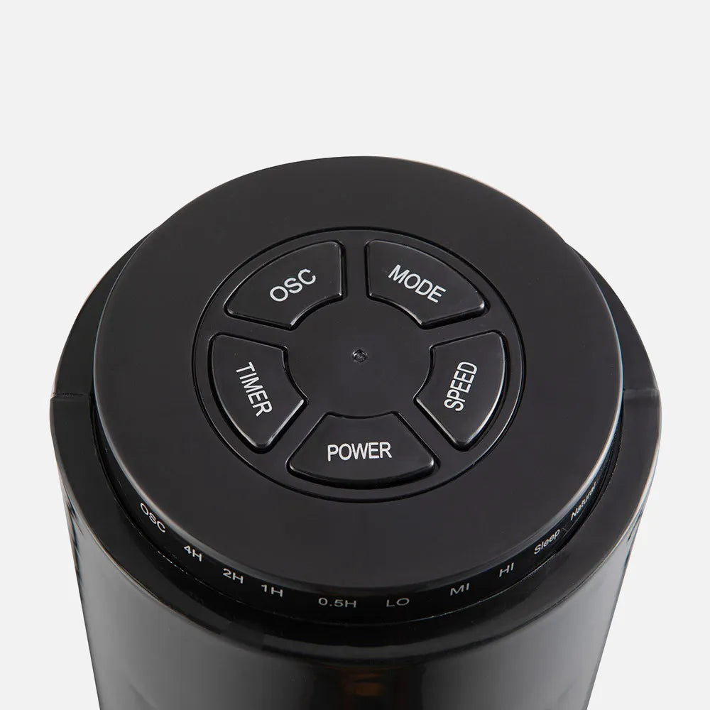 Ventilador de torre Pícaro 50 W de FABRILAMP en color negro – vista de detalle