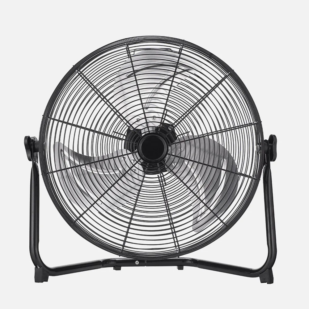 Ventilador industrial Midas 120 W de FABRILAMP en color negro/cromo – vista de detalle