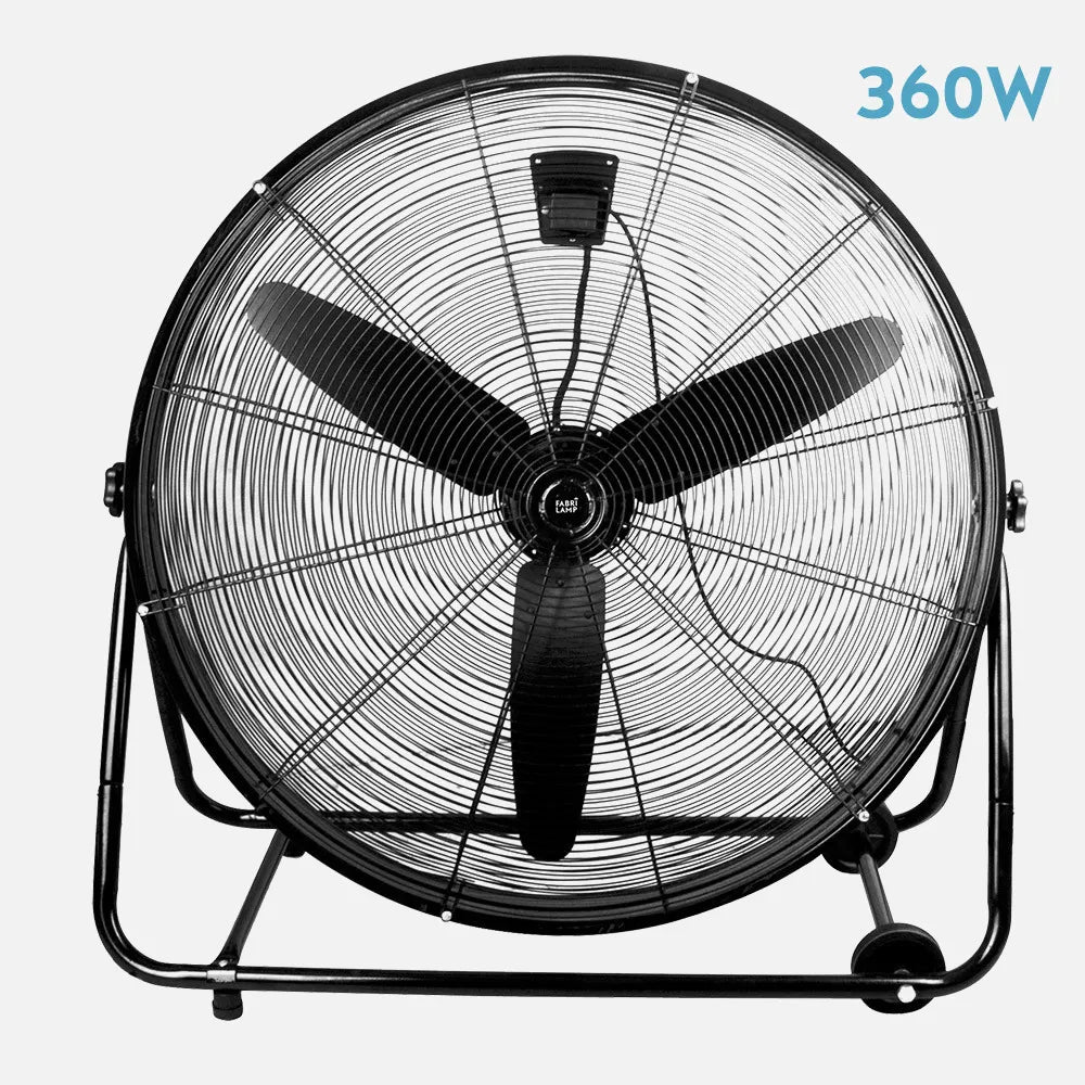 Ventilador industrial Vendaval 360 W de FABRILAMP en color negro – vista de detalle