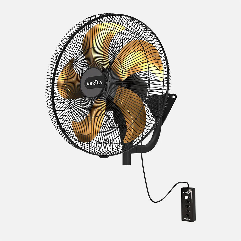 Ventilador de pared Velero 152 W de FABRILAMP en color negro/oro