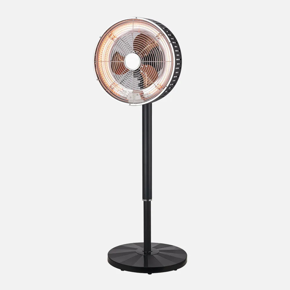 Ventilador de pie 2 en 1 frío y calor Práctico 55 W de FABRILAMP en color negro
