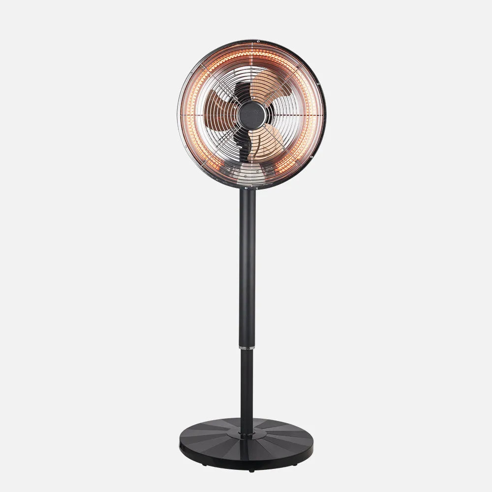 Ventilador de pie 2 en 1 frío y calor Práctico 55 W de FABRILAMP en color negro – vista de detalle