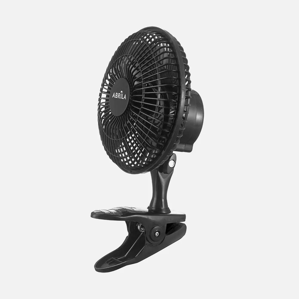 Ventilador 2 en 1 de sobremesa con pinza Nervión 20 W de FABRILAMP en color negro – vista de detalle