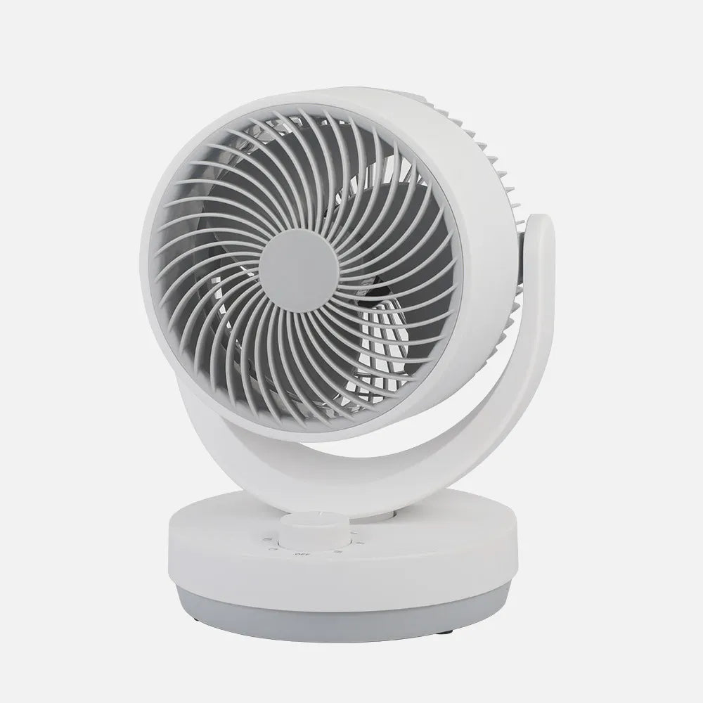 Ventilador de sobremesa Lagos 35 W de FABRILAMP en color blanco/gris – vista de detalle