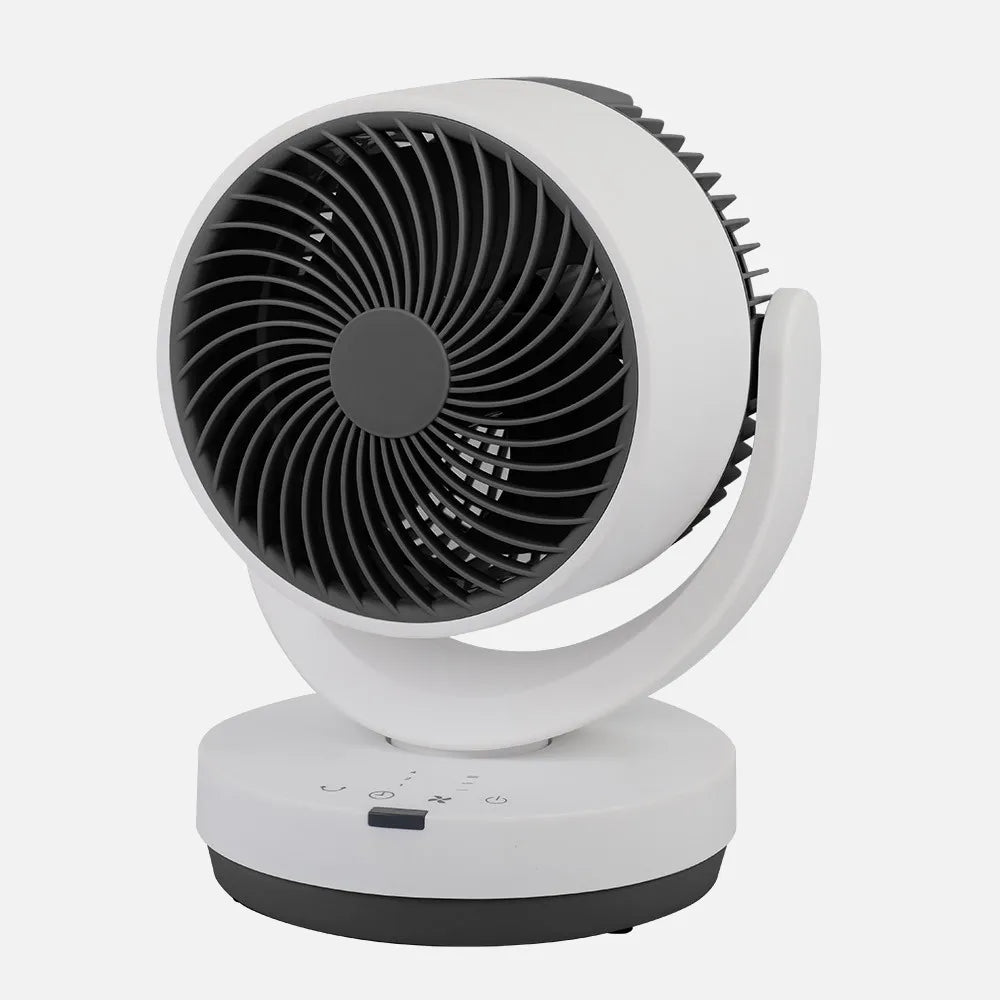 Ventilador de sobremesa Loira 35 W de FABRILAMP en color blanco/negro – vista de detalle