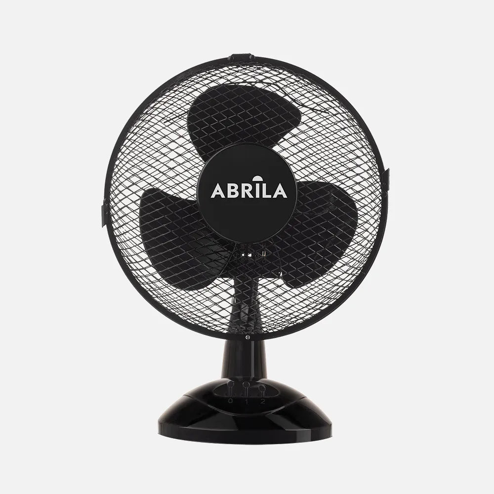 Ventilador de sobremesa Pizarro Pequeño 25 W de FABRILAMP en color negro – vista de detalle