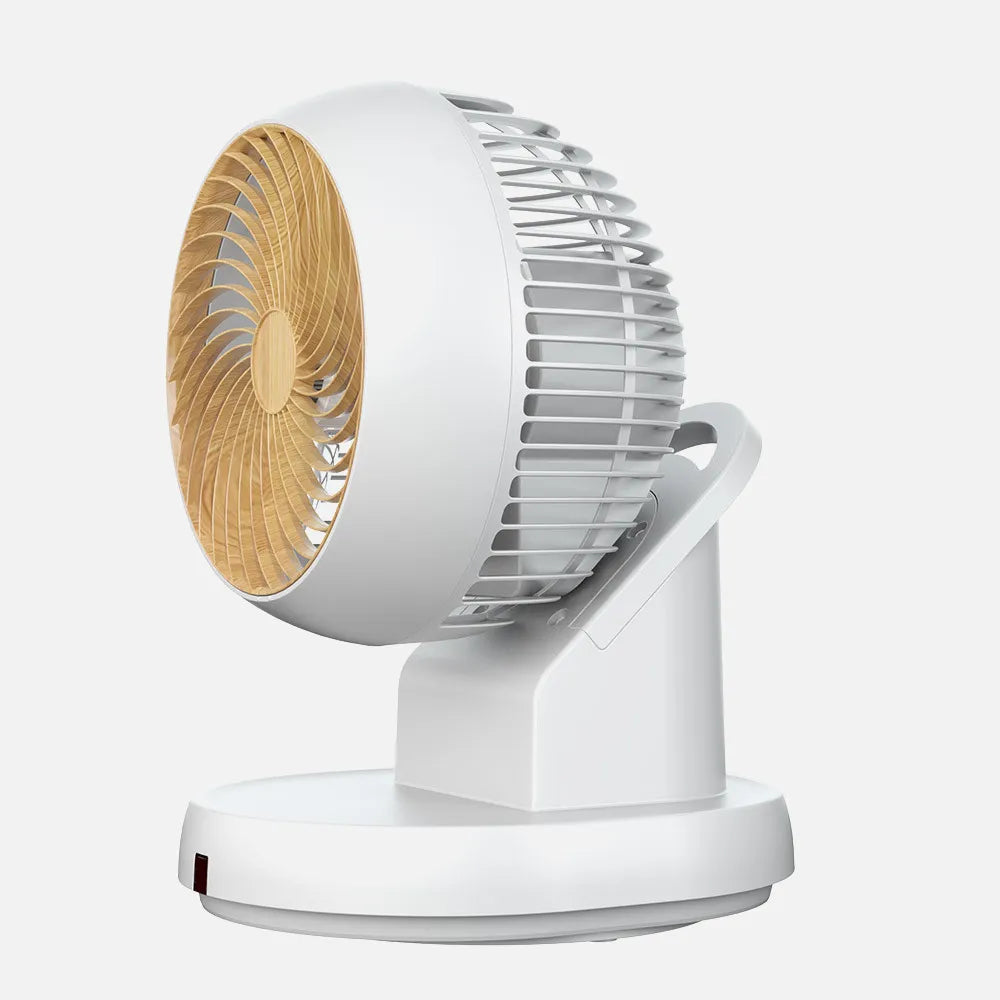 Ventilador de sobremesa Urbel 30 W de FABRILAMP en color blanco/haya – vista de detalle