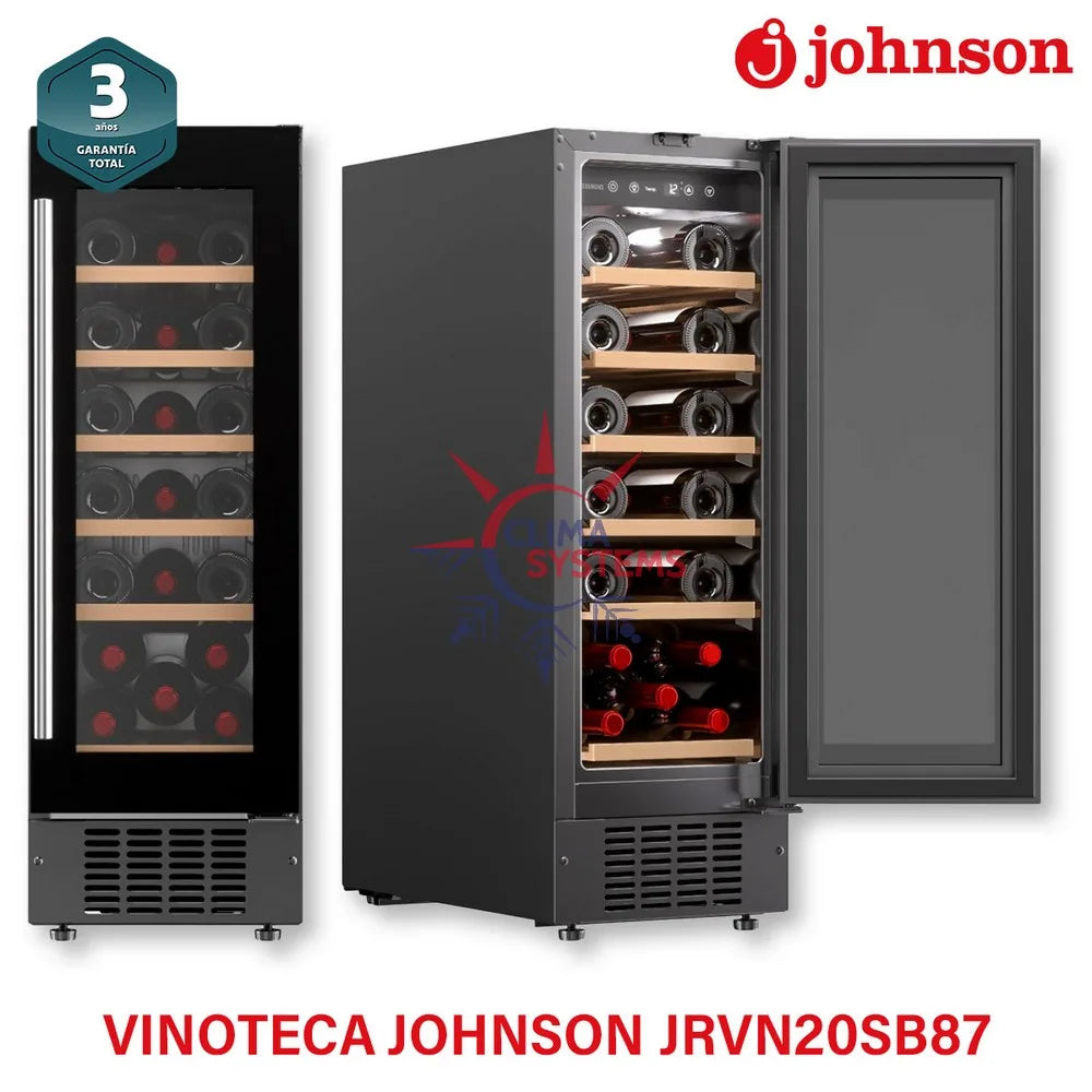Vinoteca integrable bajo encimera Johnson JRVN20SB87 20 botellas 87x29,5x57 cm G display